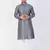 Men Grey Cotton Silk Kurta And Pyjama Set