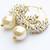 Foppish Mart Pearl White Desire Hoops For Women