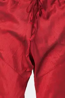 Men Maroon Cotton Silk Kurta And Pyjama Set
