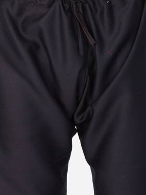 Men Black Cotton Kurta And Pyjama Set 5