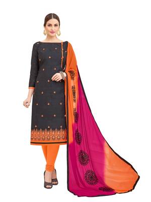 Black embroidered cotton salwar 4