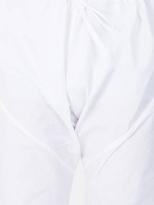 Men White Cotton Kurta Modi Jacket And Pyjama Set 5