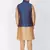 Men Gold Cotton Silk Kurta Modi Jacket And Pyjama Set