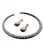 Dark Green Enamel Work Traditional Hasli