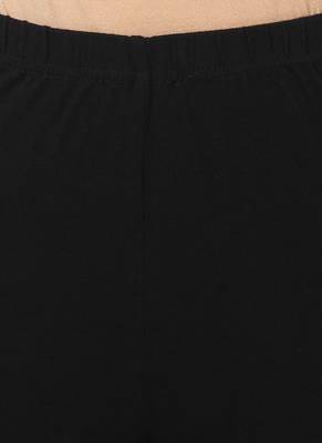 Mytri Women's Black Cotton Lycra Knitted Printed Slim Fit Leggings 5