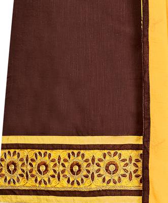 Brown embroidered cotton salwar 3