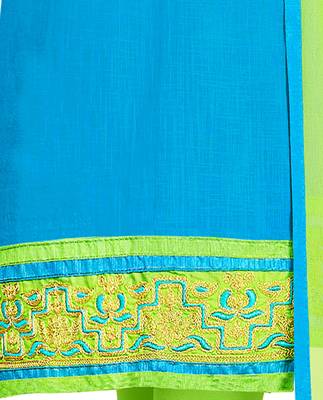 Sky-blue embroidered cotton salwar 3