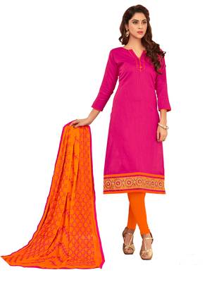Pink embroidered cotton salwar 1