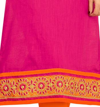 Pink embroidered cotton salwar 3