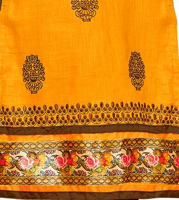 Orange embroidered cotton salwar 2