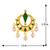 Classic Green Enamelled Chandbali Earrings For Women