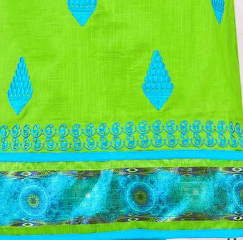 Green embroidered cotton salwar 3