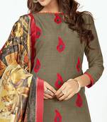 Mehendi embroidered cotton salwar