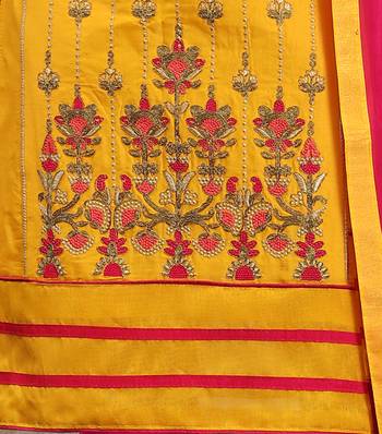 Mustard embroidered cotton salwar 3