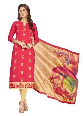 Pink embroidered cotton salwar 1