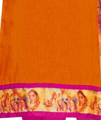 Orange embroidered cotton salwar 3