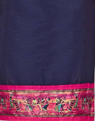 Blue embroidered cotton salwar 3