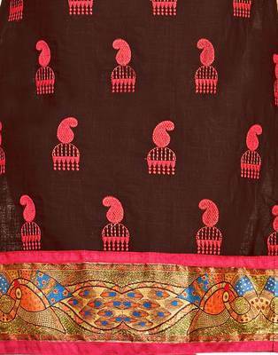 Brown embroidered cotton salwar 2