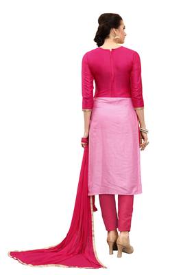 Pink embroidered cotton salwar 2