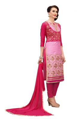 Pink embroidered cotton salwar 3