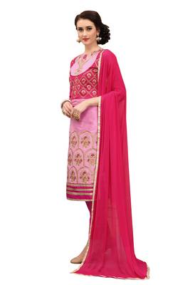 Pink embroidered cotton salwar 4