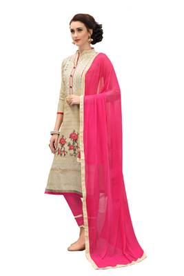 Beige embroidered cotton salwar 4