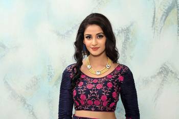 Pink embroidered silk saree with blouse 6