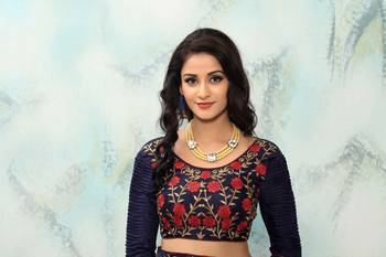 Red embroidered silk saree with blouse 6