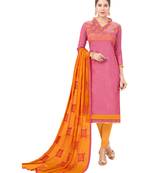 Pink embroidered cotton salwar