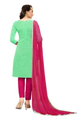 Light-green embroidered cotton salwar 2