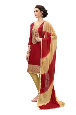 Maroon embroidered cotton salwar 4