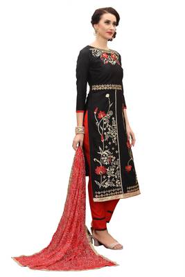Black embroidered cotton salwar 3