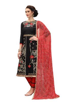 Black embroidered cotton salwar 4