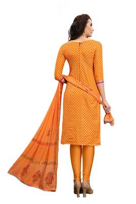 Orange embroidered cotton salwar 2