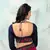 Pink embroidered silk saree with blouse