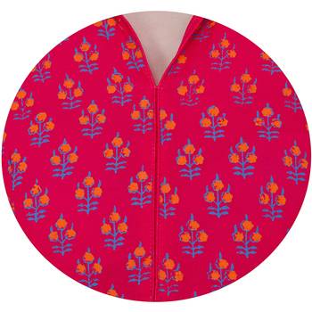 Pink Cotton Block Prints Long Anarkali kurti 5