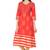 Red Cotton Block Prints Long Anarkali kurti
