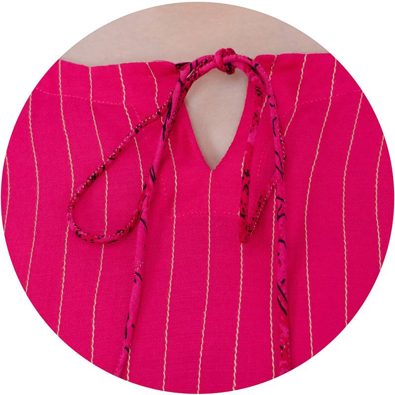 Pink Rayon Digital prints Long Anarkali Kurti