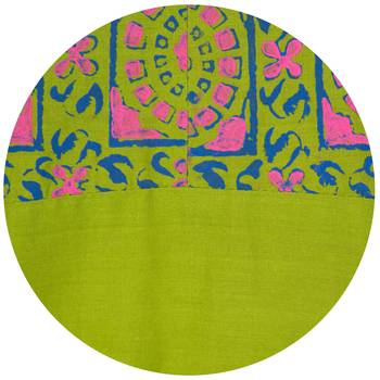 Mehendi Green Cotton Block Prints Long Anarkali kurti 5