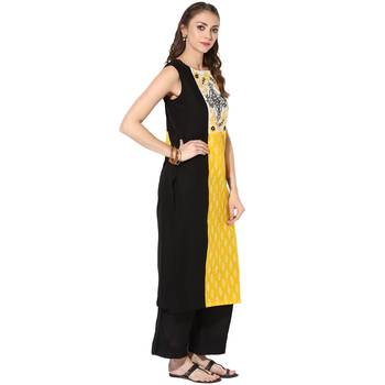 Multicolor Cotton Block Prints Long Straight kurti 2