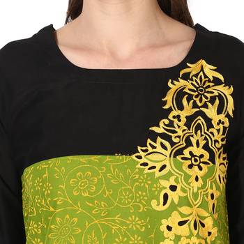 Multicolor Cotton Block Prints Long Straight kurti 5