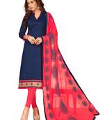 Orange embroidered cotton salwar