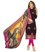 Black embroidered cotton salwar