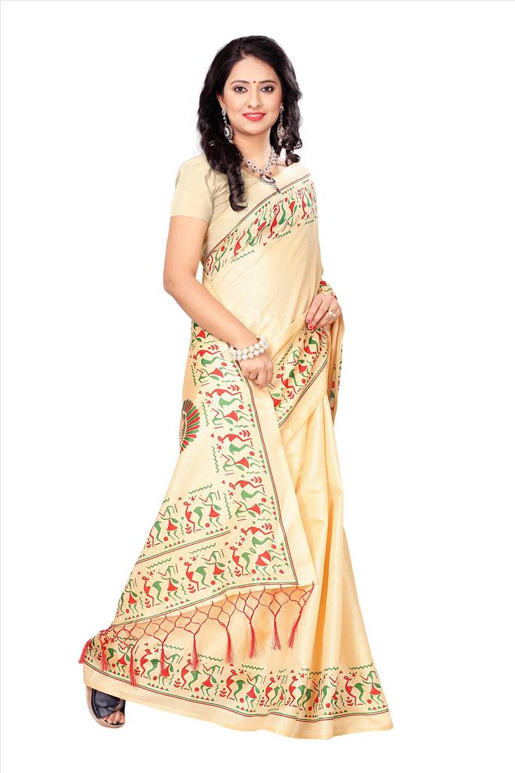 khadi saree with blouse