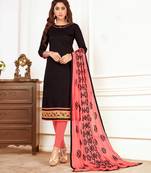 Black embroidered cotton salwar
