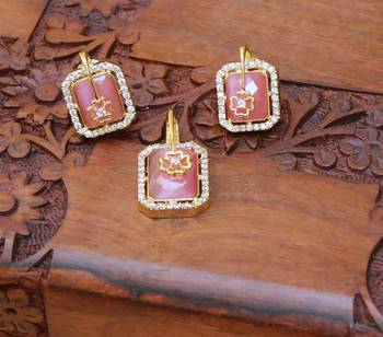 Pink Agate Pendants 1