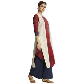 Maroon printed cotton salwar 3