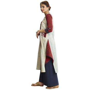 Maroon printed cotton salwar 4