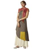Grey printed cotton salwar