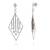 ainty Diamonds - Long Dangler Drop Sterling Silver Earrings